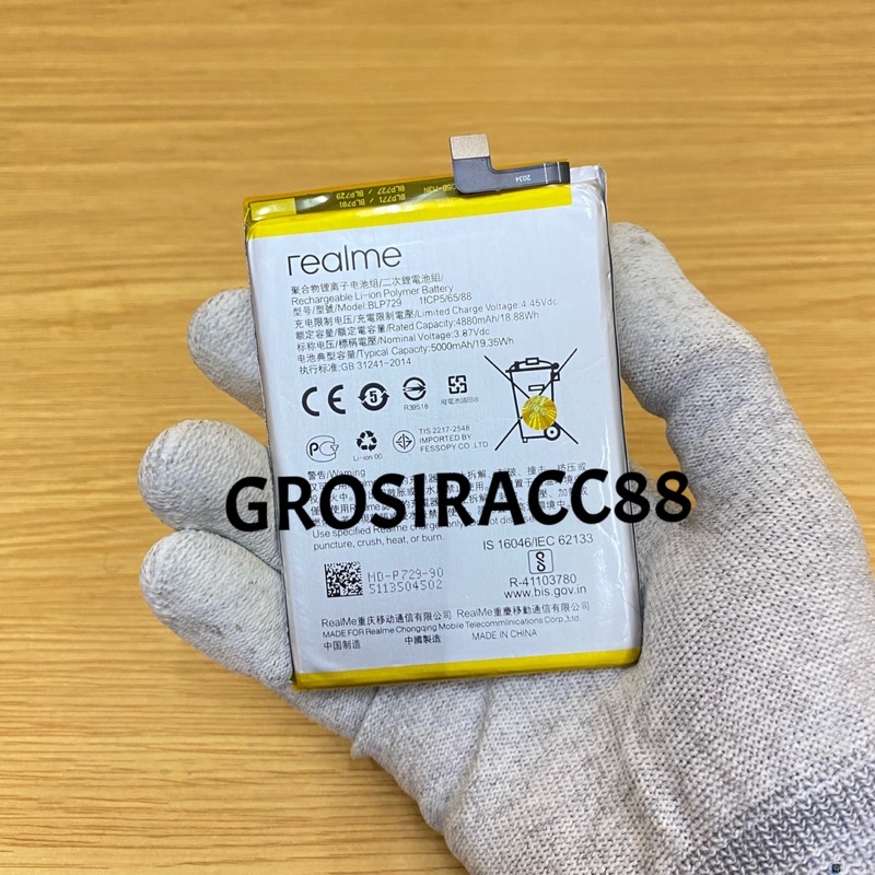 Battery Batre Baterai Realme C3 - C20 - C21 - C11 / Realme 5 - 5i - 5S BLP729 Original