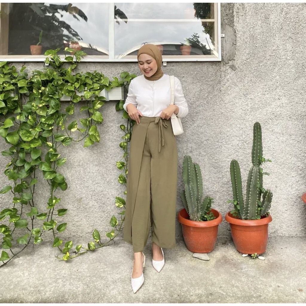 1KG MUAT 5PCS | LIVA KULOT LAYER AIRFLOW CRINKLE HITS OOTD SELEBGRAM FASHION GROSIR MURAH WANITA