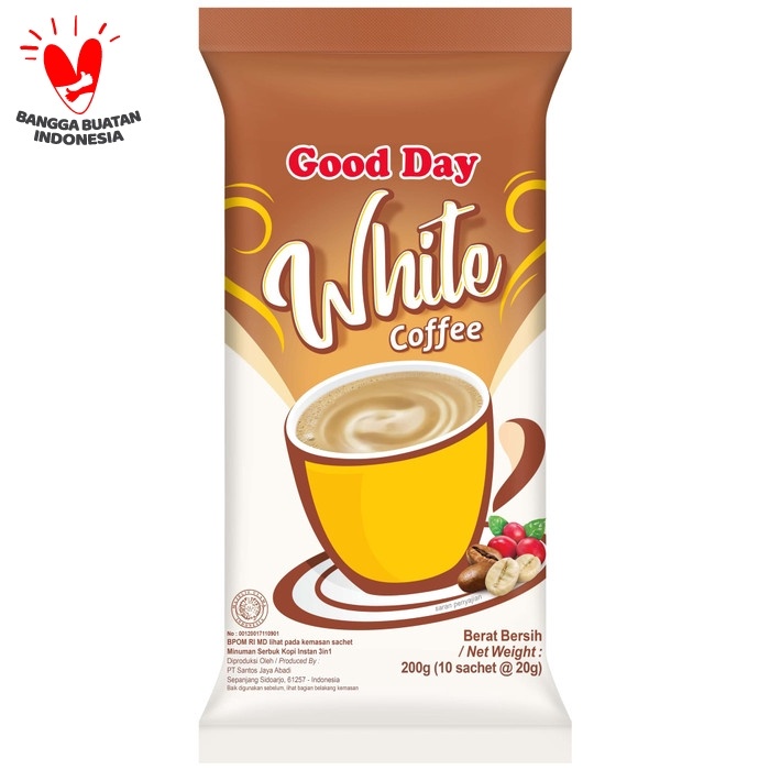 

gt201jyj Good Day White Coffee Bag 10 X 20 Gr Ds20X11