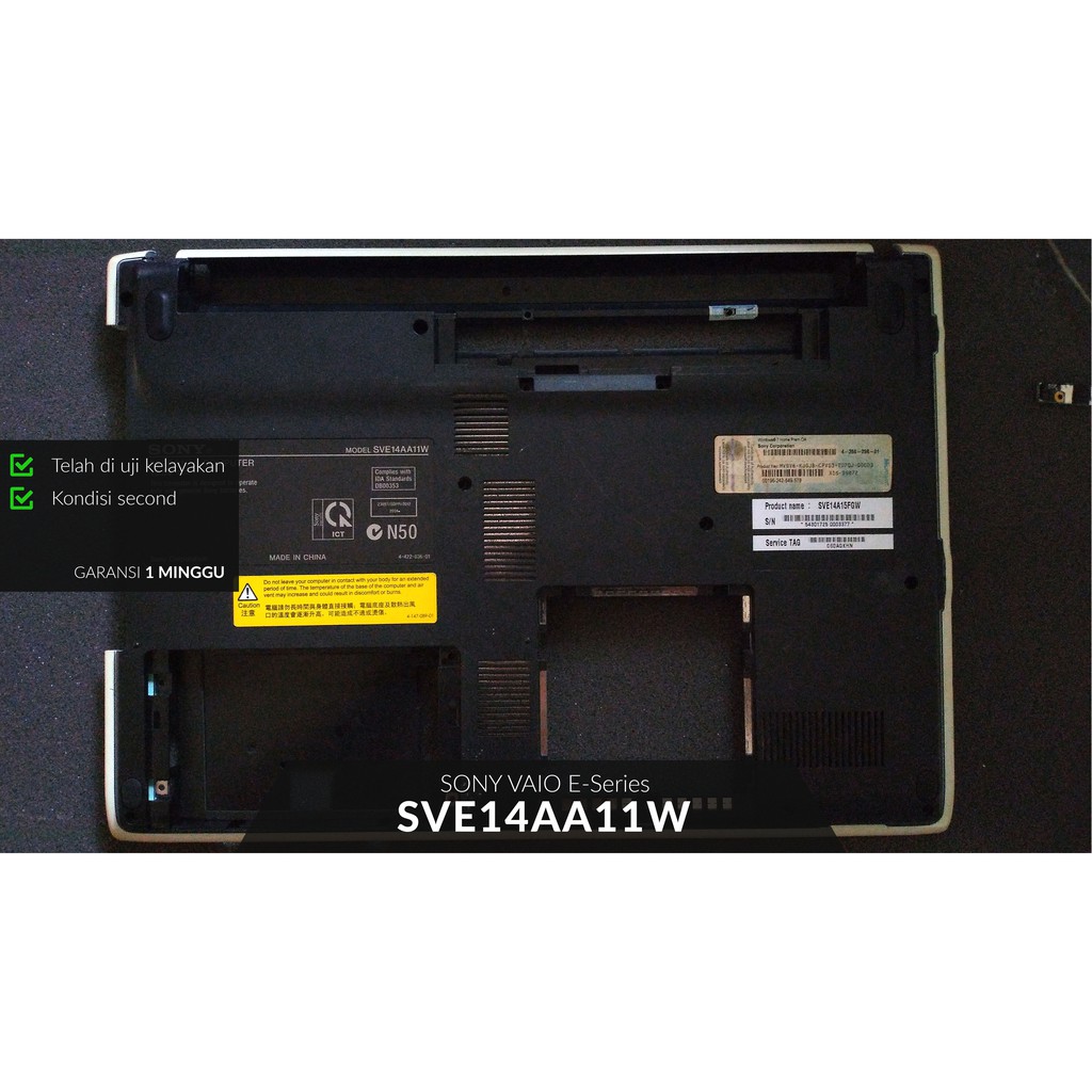 Case Chasing Casing Body Vaio SVE14 SVE14AA11W Bawah Bottom