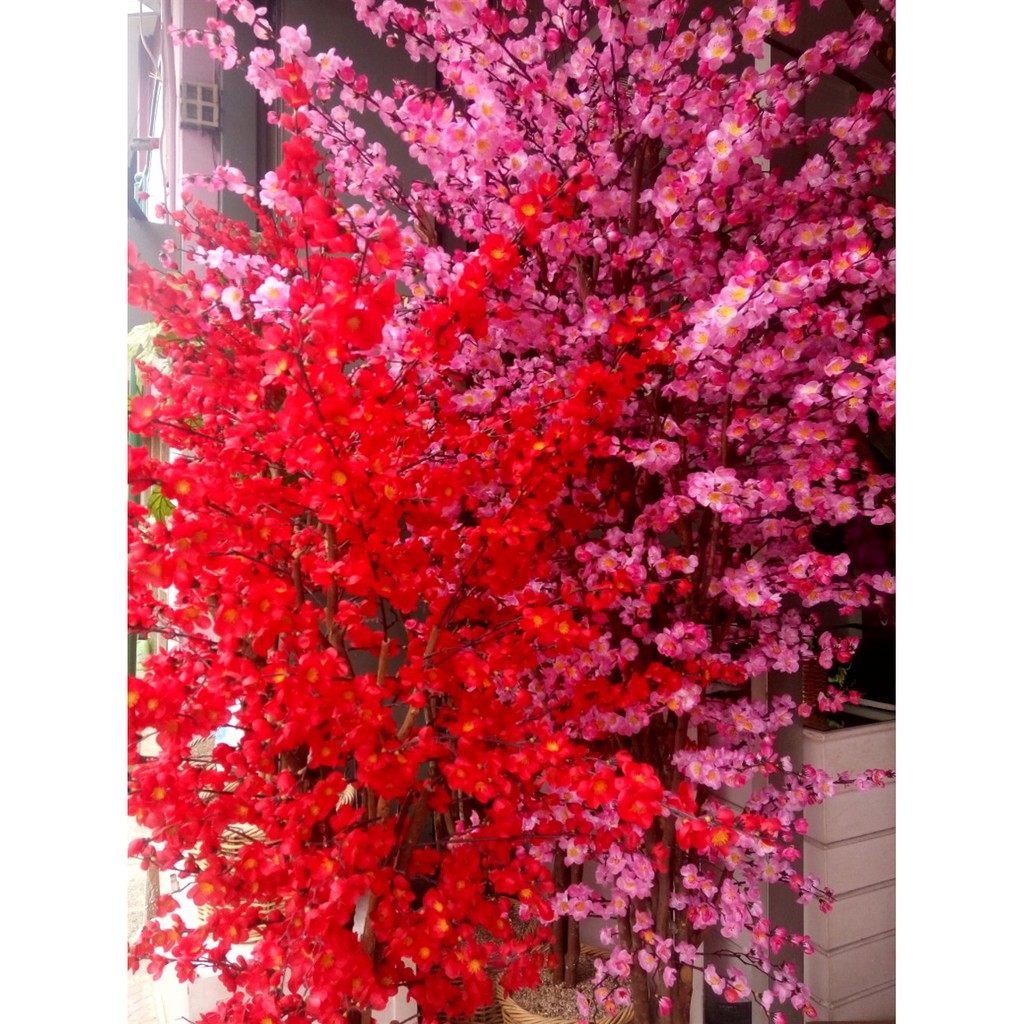 

bunga sakura/imlek/Gong xi fa cai/sakura pink/sakura merah/sakura plastik/sakura palsu/sakura