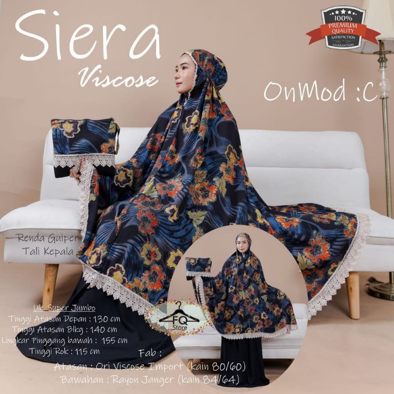 MUKENA DEWASA SIERA VISCOSE IMPORT PREMIUM