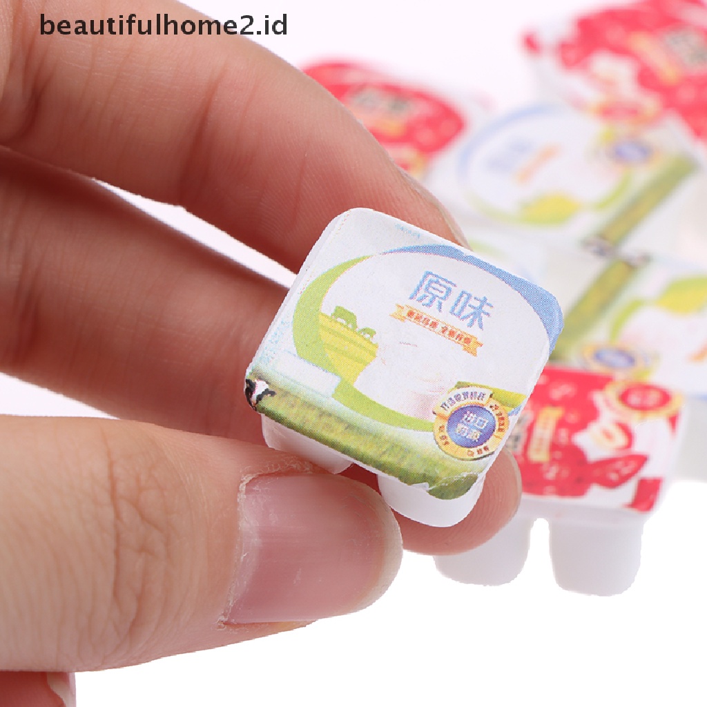 (Beautifulhome2) Buku Literatur Klasik Bahasa MandarinId 10pcs / Set Mainan Miniatur Yogurt Bahan Resin Untuk Aksesoris Rumah Boneka 1: 12