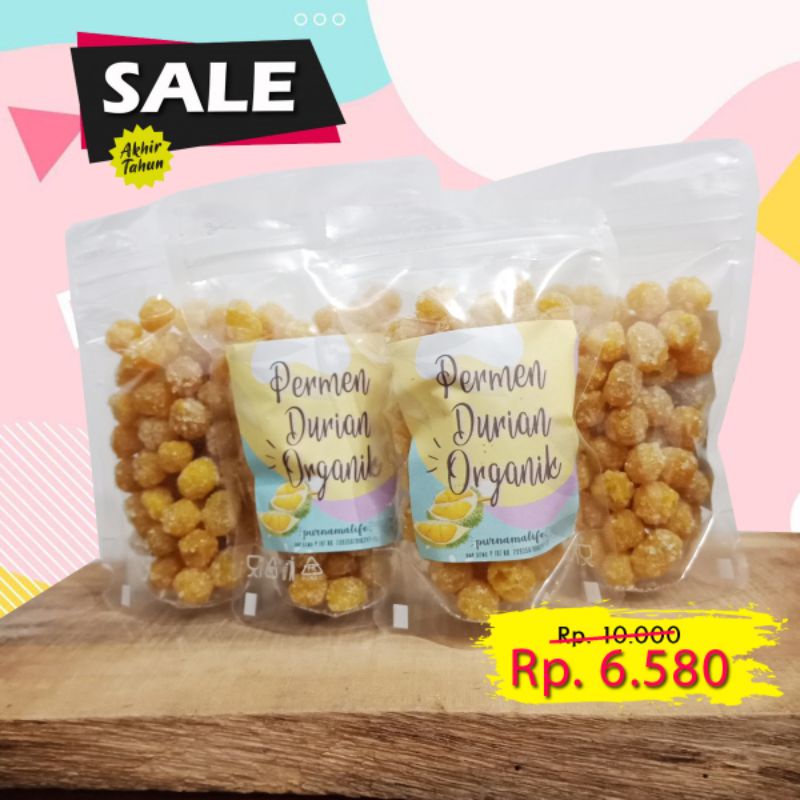 

Terlaris | Purnamalife l Permen durian organik Durian candy taburan gula asli