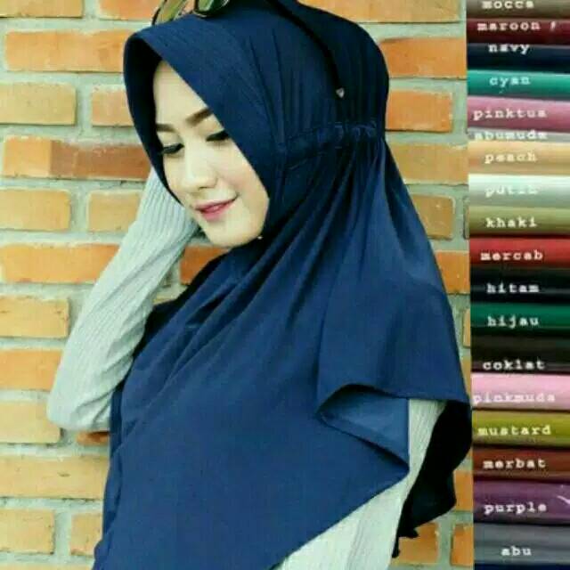 Hijab serut polos/hijab tali serut