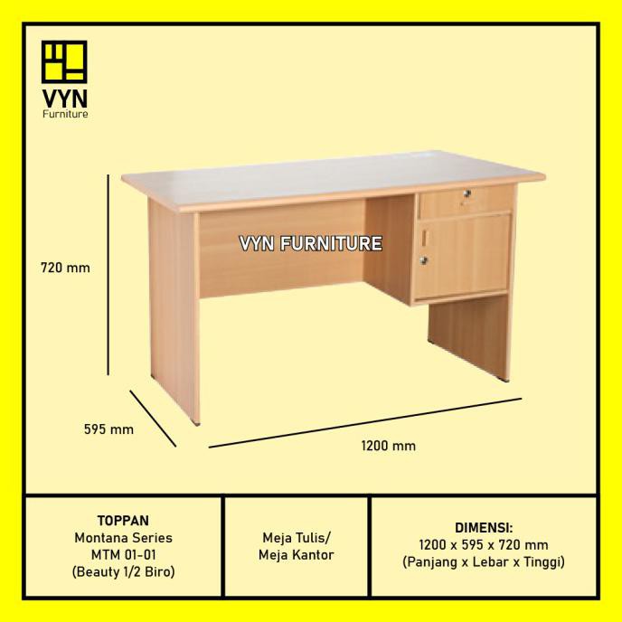 

Meja Tulis Kantor Toppan Montana Mtm 01-01 Outletmamang