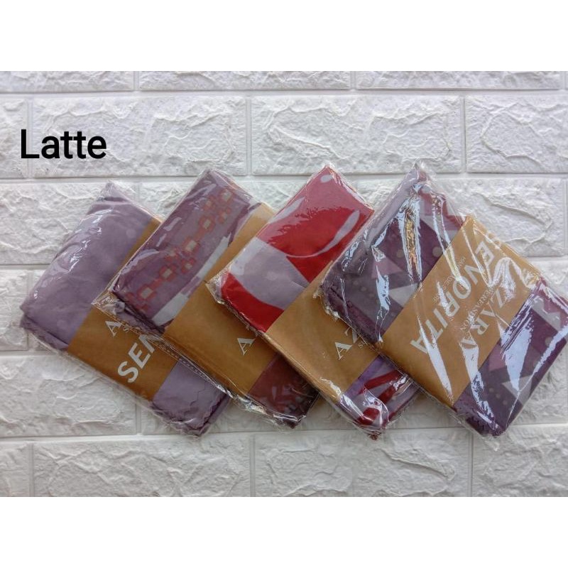 (original Azara) segi empat SENORITA MOTIF LC •• hijab segi empat Motif-Latte