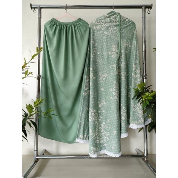 MUKENA RAYON DEWASA JUMBO MOTIF ARUNA ( MUKENA RAYON PRINTING) kerut kening