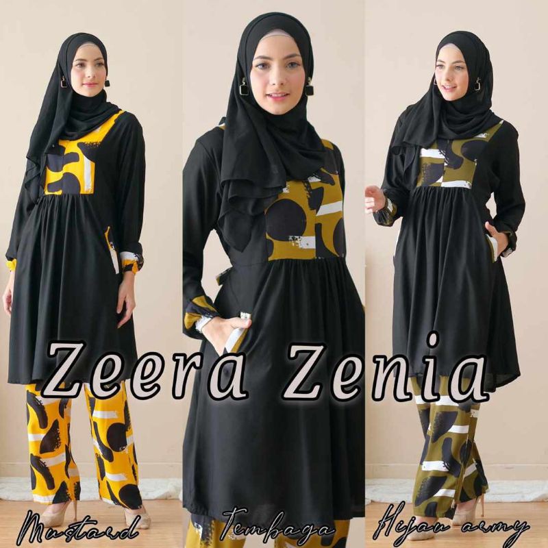 Daster Arab ZEERA ZENIA One Set Tunik Rayon super