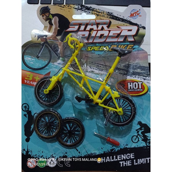 MC 456 MAINAN SEPEDA BIKE BONUS 2 BAN DAN OBENG STAR RIDER SPEED BIKE / mainan sepeda pancal / kayuh