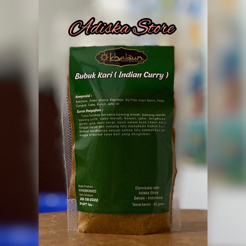 

Bubuk Kari (Indian Curry) / Kare Khabun 50 gr