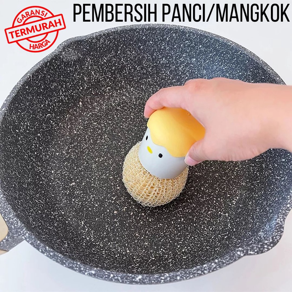 VS BG - Cleaning Ball Sikat Panci/ Kuas Pembersih Multifungsi Dengan Bentuk Telur Ayam Untuk Perlengkapan Dapur/Egg Brush