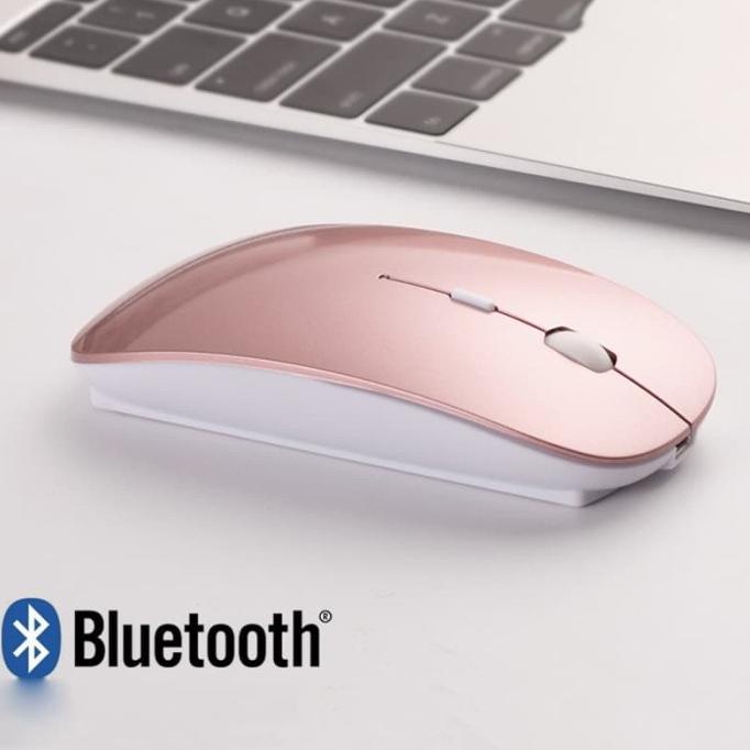 Mouse Wireless Bluetooth Silent Super Slim Tanpa Dongle