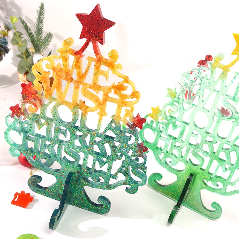 Ornamen Cetakan Kristal Resin Handmade Diy Untuk Dekorasi Pohon Natal