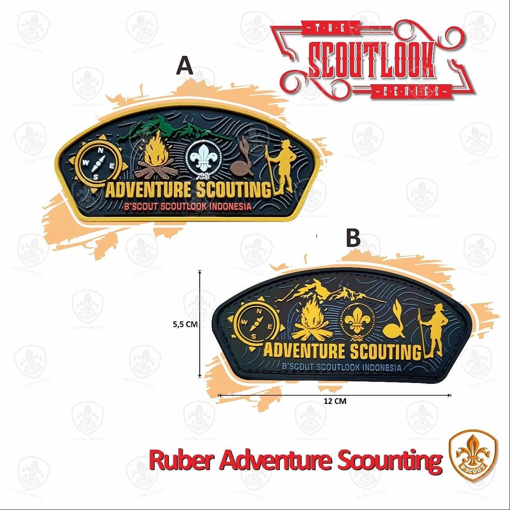 Bscout Scoutlook- Rubber Badge Pramuka