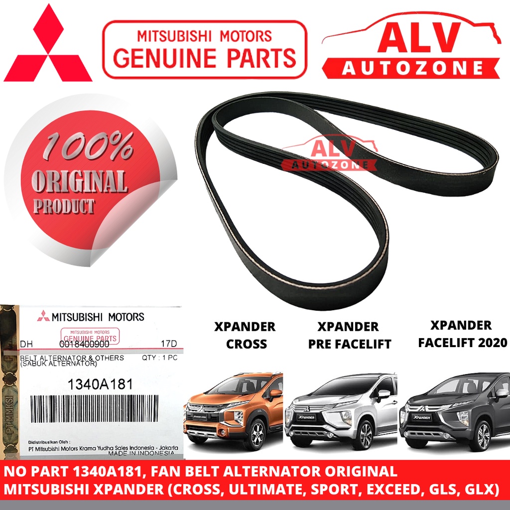 FAN BELT VAN BELT ALTERNATOR ORIGINAL MITSUBISHI XPANDER 1340A181