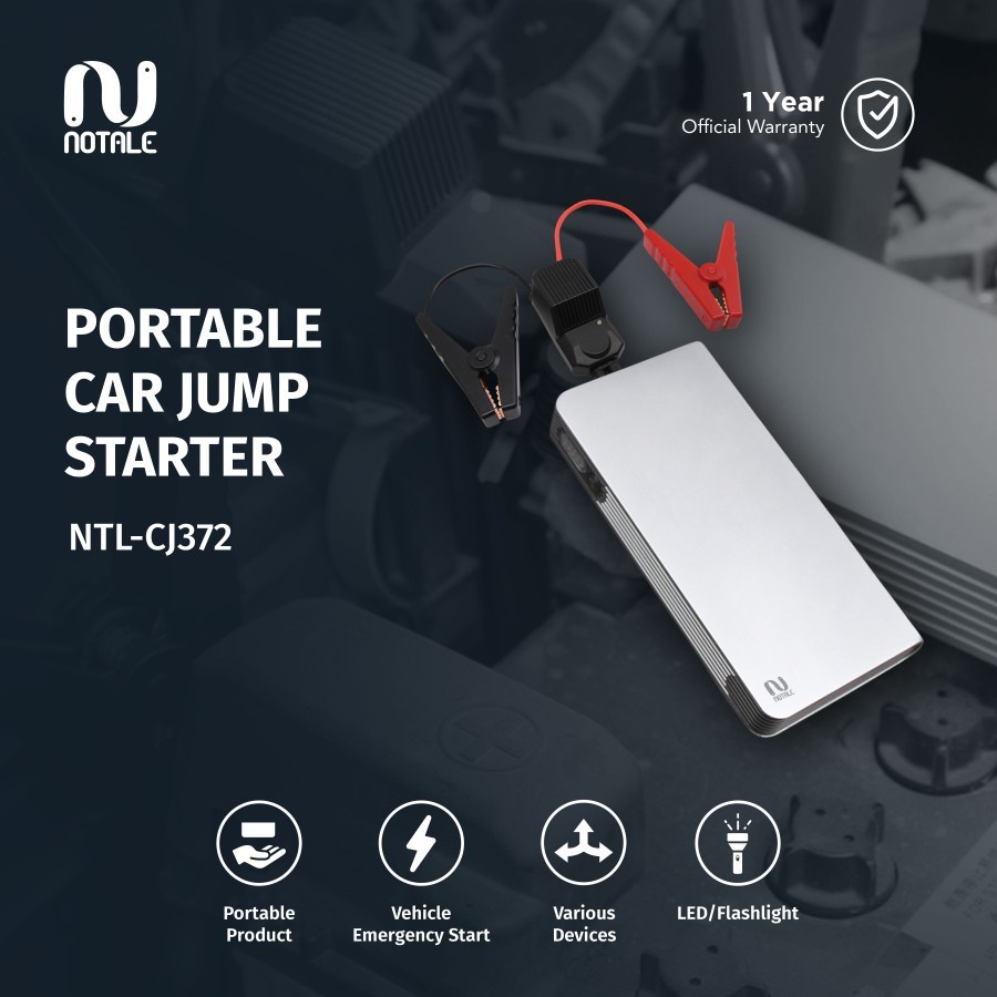 Notale Car Jumper Starter Power Bank 12000mAh Charger Aki Alt Baseus