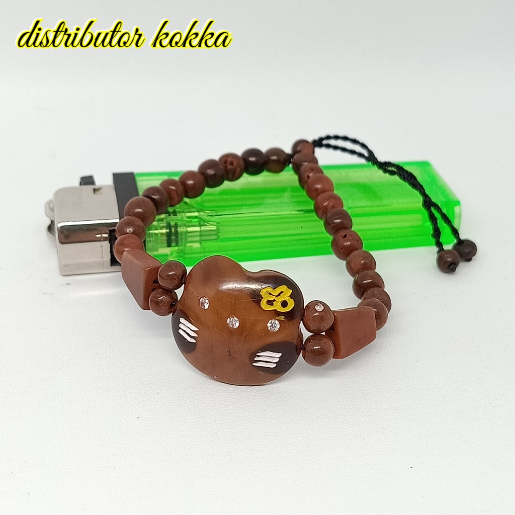 ( SUPER MURAH ) Gelang kokka kaukah  hello kitty coklat