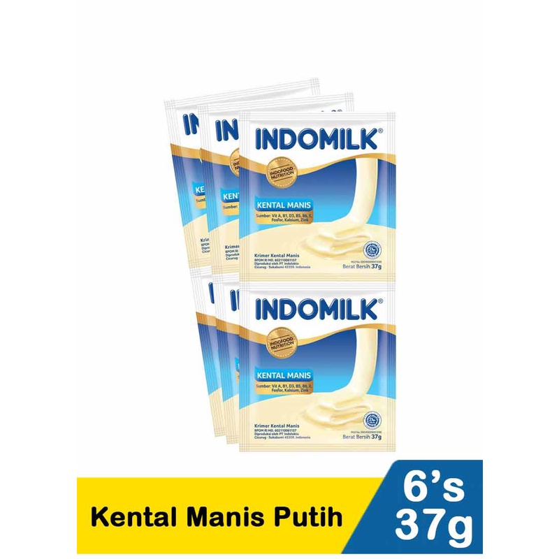 Susu Indomilk Kental Manis Sachet isi 6 Coklat Putih 1KG=5pcs(renteng)