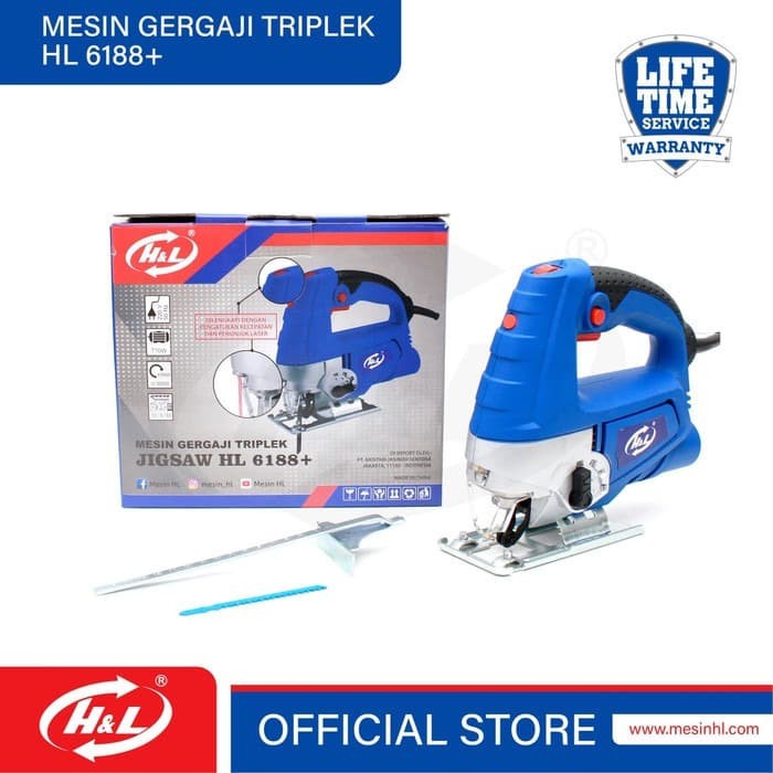 Mesin Jigsaw Laser Variable Speed H&amp;L 6188+ Gergaji Triplek dan Kayu