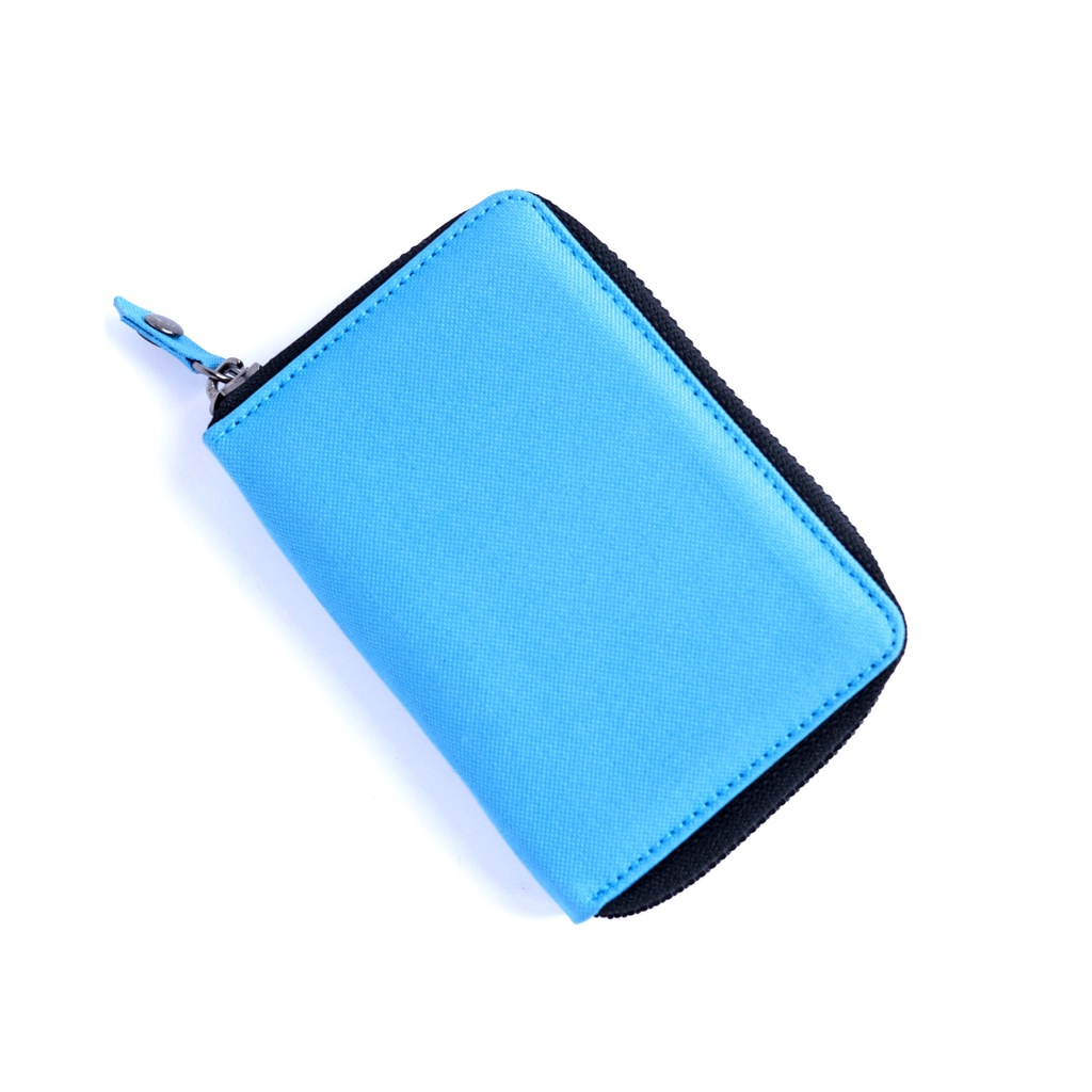 Dompet Card Holder Wallet Mini Resleting Tempat Kartu Atm Emas Antam 24 Slot