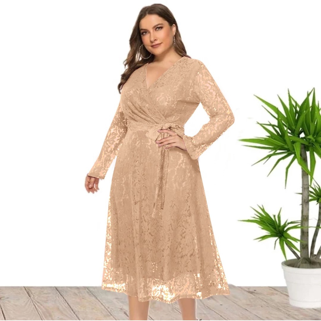 DRESS MEGAN FASHION WANITA TERLARIS / BRUKAT PAKAIAN PESTA / BAJU KONDANGAN