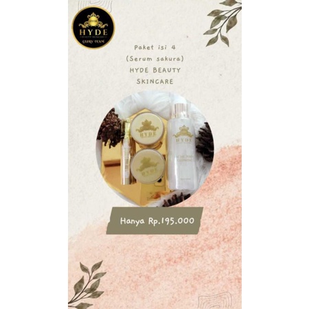 HYDE Beauty Skin Care ORIGINAL - Paket Glowing isi 4 (Serum Sakura)