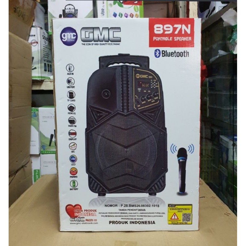 Speaker Portable Karaoke Bluetooth GMC