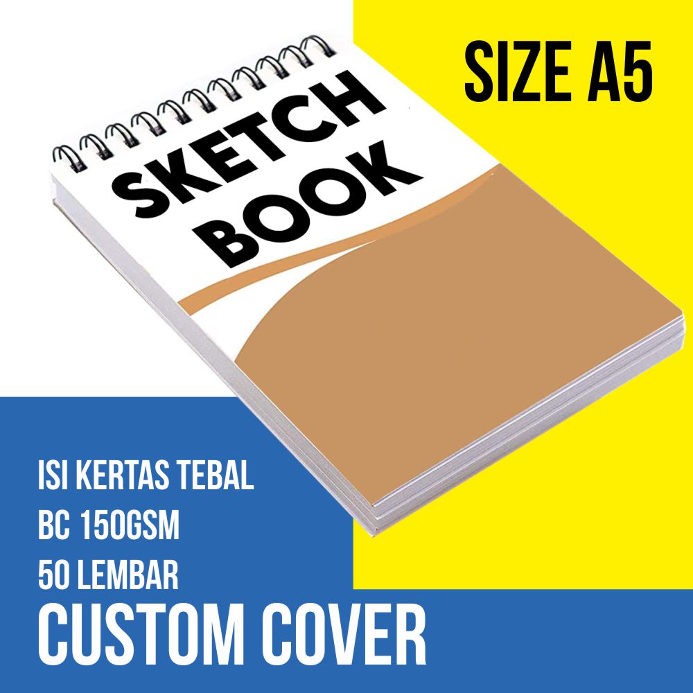 

Sketch Book Spiral A5 Custom, Buku Gambar, Drawing Book, Sketsa, Souvenir