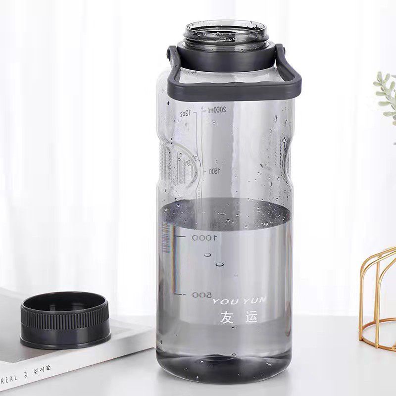 Botol MINUM Henoor Infused Air Minum 2000ML Anti Tumpah MATERIAL BPA Free FoodGrade HX-650 BAHAN TEBAL DAN KUAT