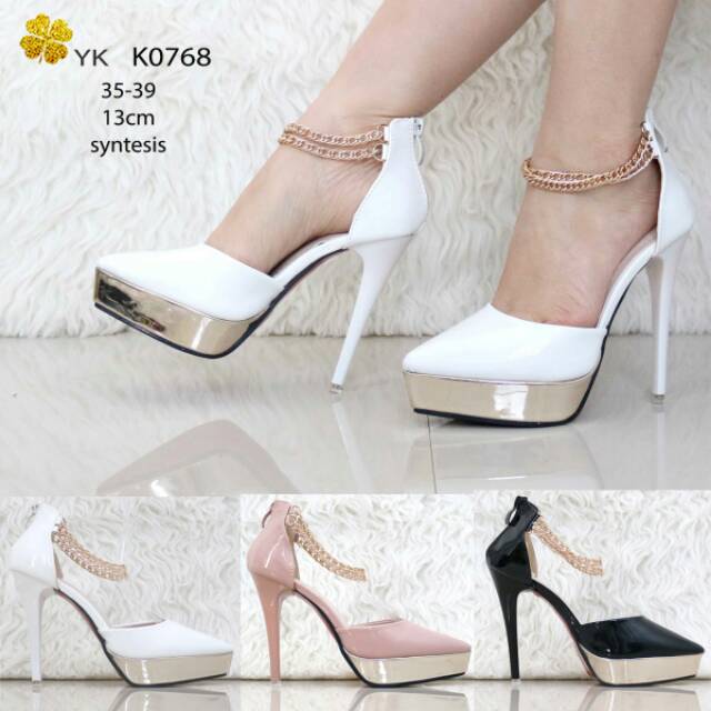 OSshoes 0768 premium heels 13cm 13 cm import shoes wanita high heels highheels pump ketutup