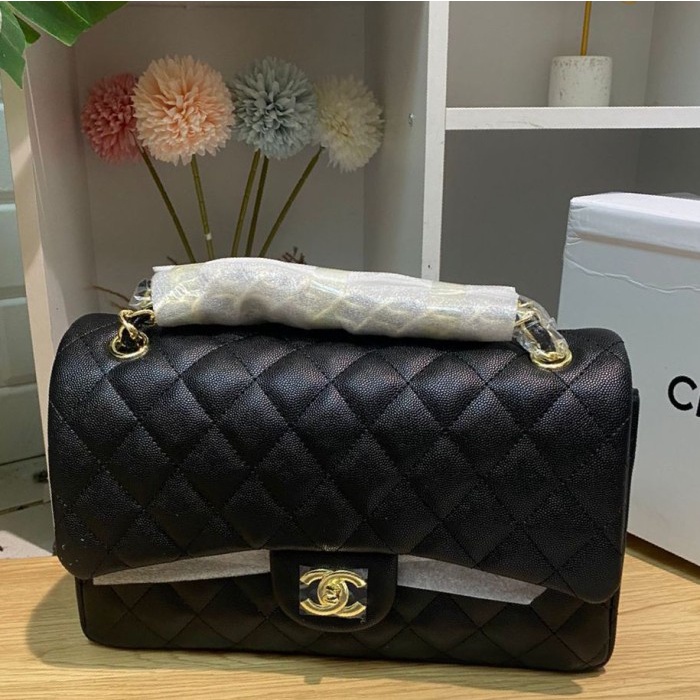 

✨ BISA COD ✨ GIFT C H A N E L BAG CLASSIC - Hitam