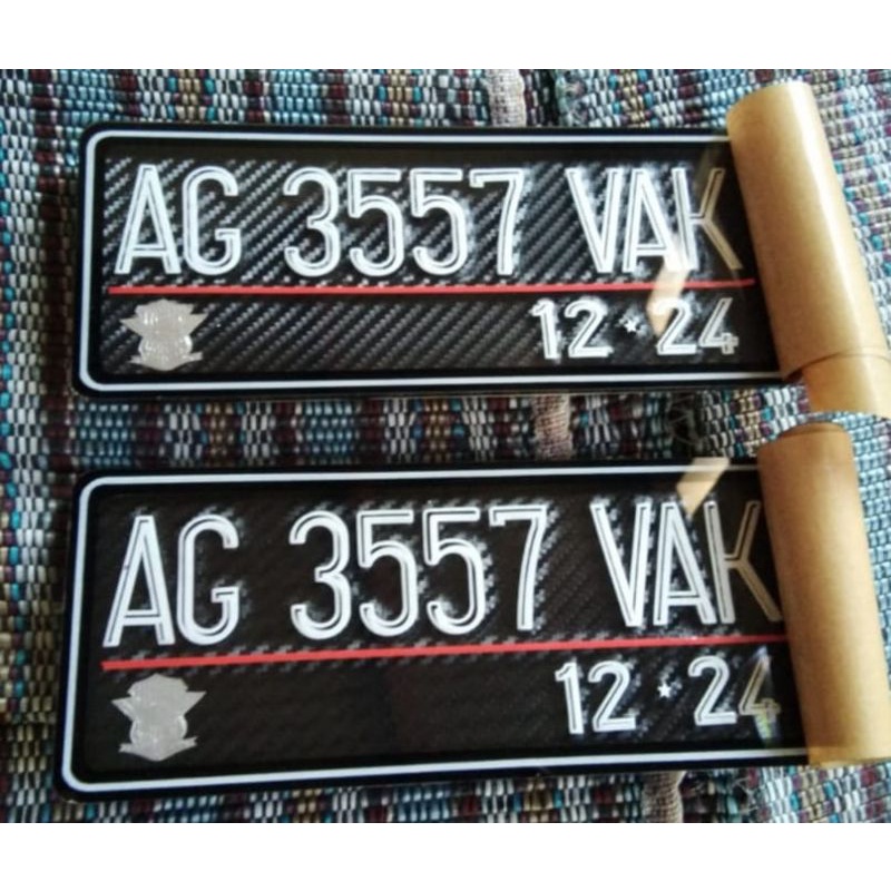 PLAT NOMOR MOTOR CUSTOM(akrilik,carbon)berkualitas