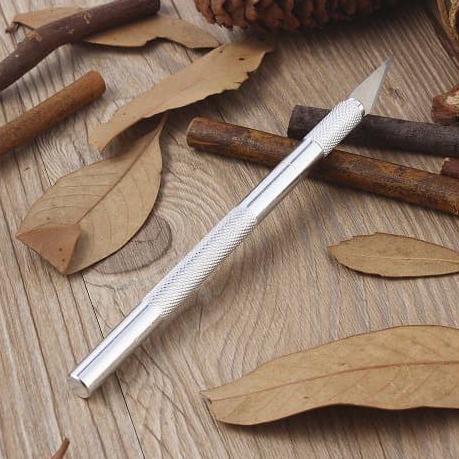 

Big Sale Pen Cutter Engraving Pisau Ukir Seni Silver Stainless Steel Carving Big Sale