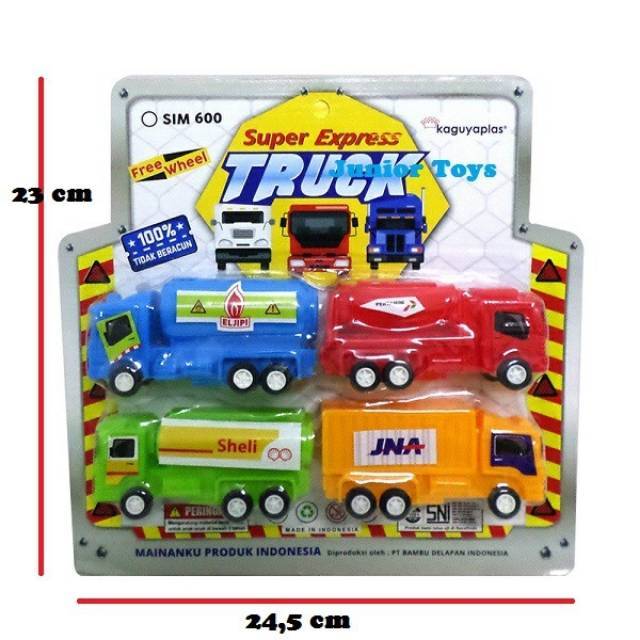 Mainan Mobil-Mobilan - Super Express Truck - Truk Mobil Kargo