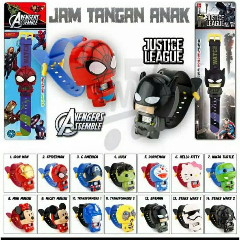 Jam Tangan Anak Karakter Ori Original Besar