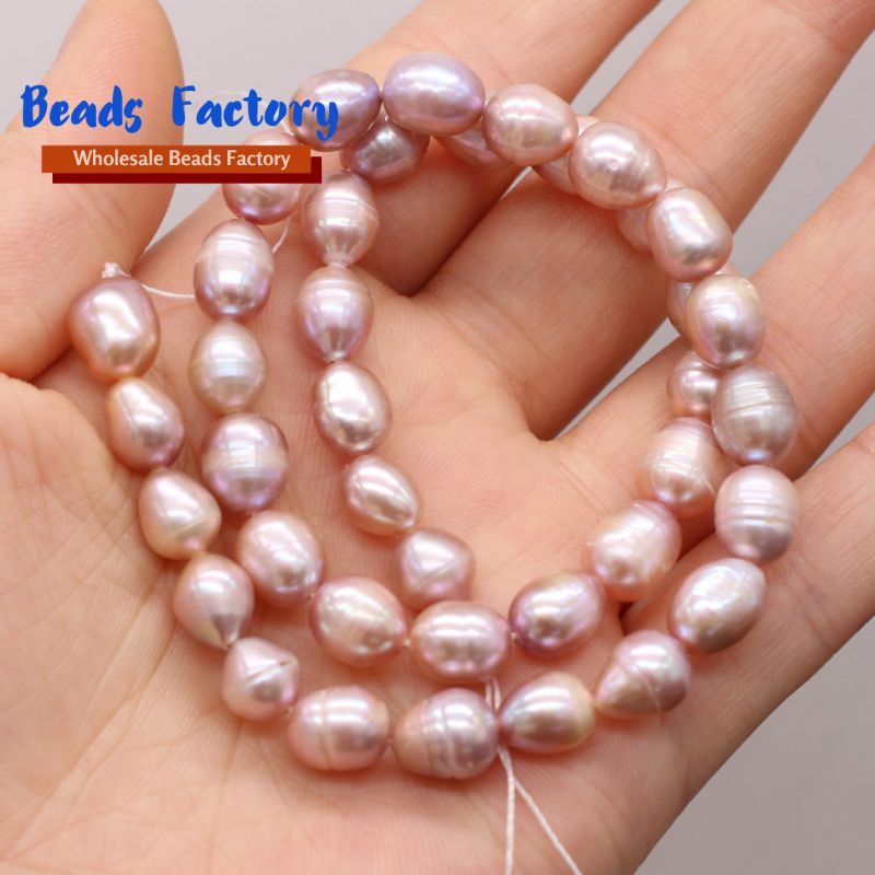 MUTIARA AIR TAWAR MODEL OVAL 6mm 8mm 10mm Perhiasan Gelang Kalung