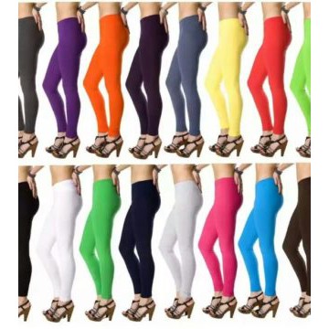 legging panjang wanita spandex polos banyak warna