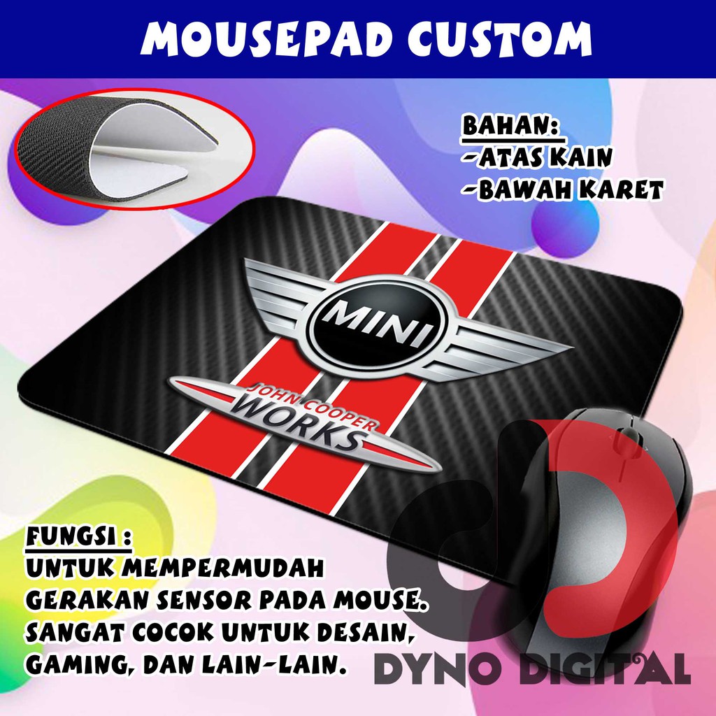 Mousepad Custom Tatakan Mouse John Cooper Works Mini Cooper