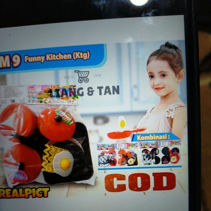 Mainan Anak Masak Masakan mie Telor Ceplok / mainan Anak