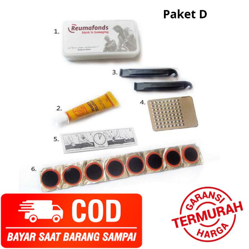 TOOLKIT SEPEDA Alat Reparasi Tambal Ban Sepeda - Pompa Sepeda - 1 set kunci L Sepeda 15 in 1