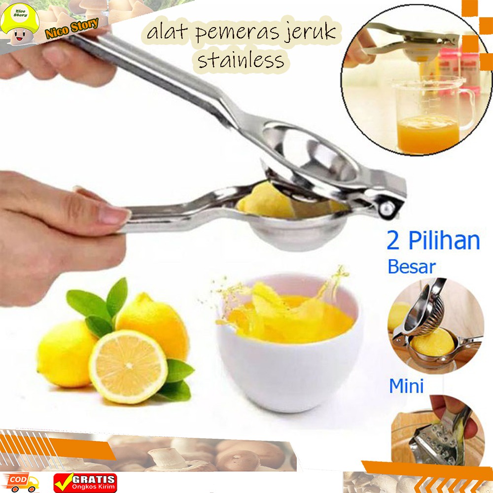 (NCS) Alat Pemeras Peras Press Jeruk Lemon Stainless Untuk Memeras Juicer Juice Blender Extractor pemeras lemon besar