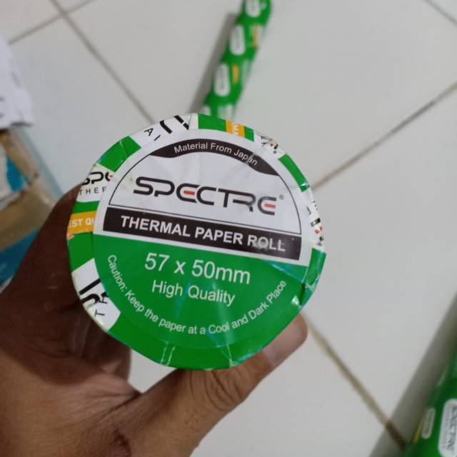 Kertas Thermal 57 x 50 mm Spectre isi 4 roll tahan pudar awet