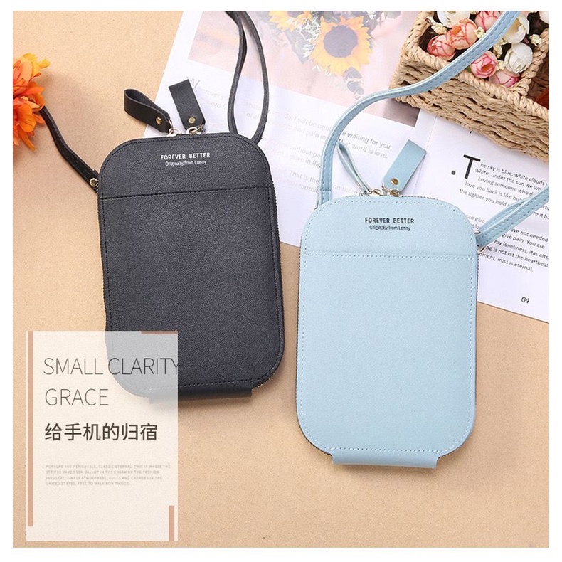 FT11 Tas Dompet Lipat Mini Wanita Trendy trendi Kulit multifungsi High quality leather dove Korean Resleting