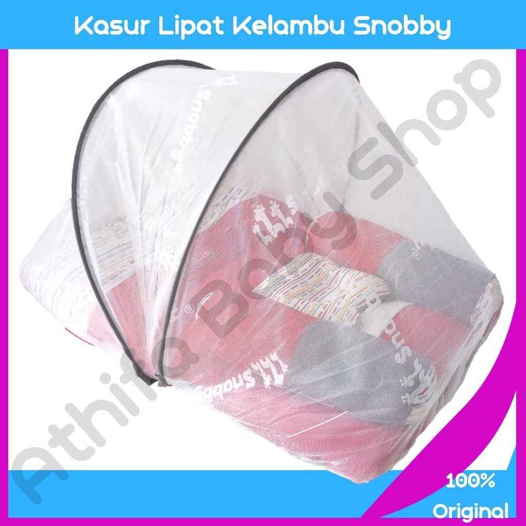 Tempat Tidur Bayi Baru lahir Kasur Lipat Kelambu set bantal Snobby Line Series TPK-1692 Perlengkapan