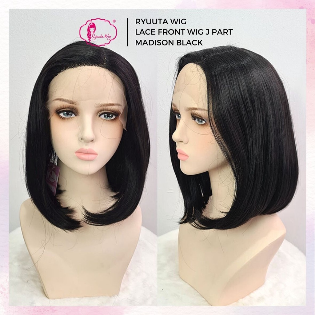 Jual Ryuuta Wig Lace Front Medium Lurus Tanpa Poni Hitam Coklat MADISON Indonesia Shopee Indonesia