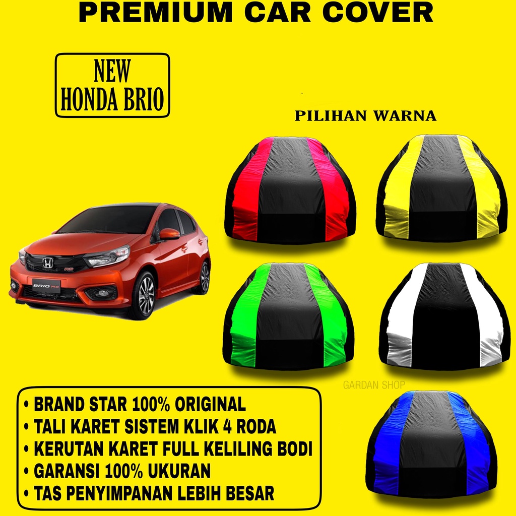 Body Cover NEW HONDA BRIO Garis 2 WARNA Penutup Pelindung Bodi Mobil New Honda Brio PREMIUM