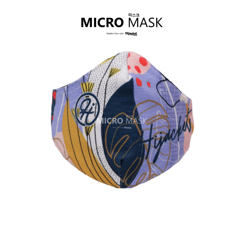 Micro Masker Hijab BLOCK UP TO 70% VIRUS 2 PLY Proteksi Premium fleece & poly-fiber Nyaman Bisa COD-Spectrum Bluebell