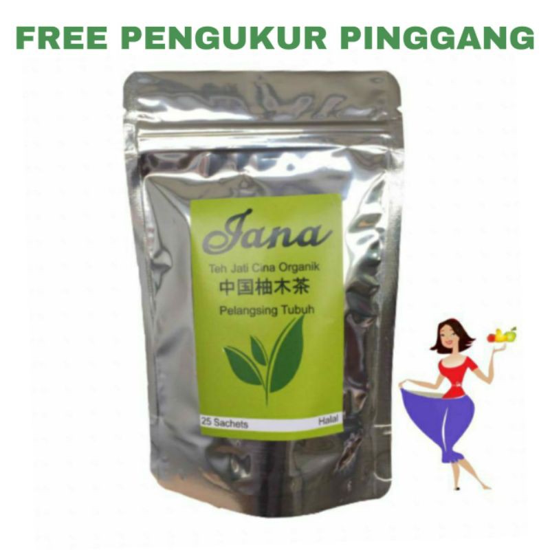 

teh jana herbal isi 25 pelangsing free meteran