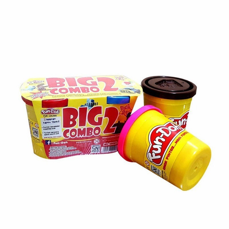 Lilin Mainan Edukasi Kreatif Fun Doh Big Combo 2 Play Dough - Mainan Kreasi Anak Dari Lilin